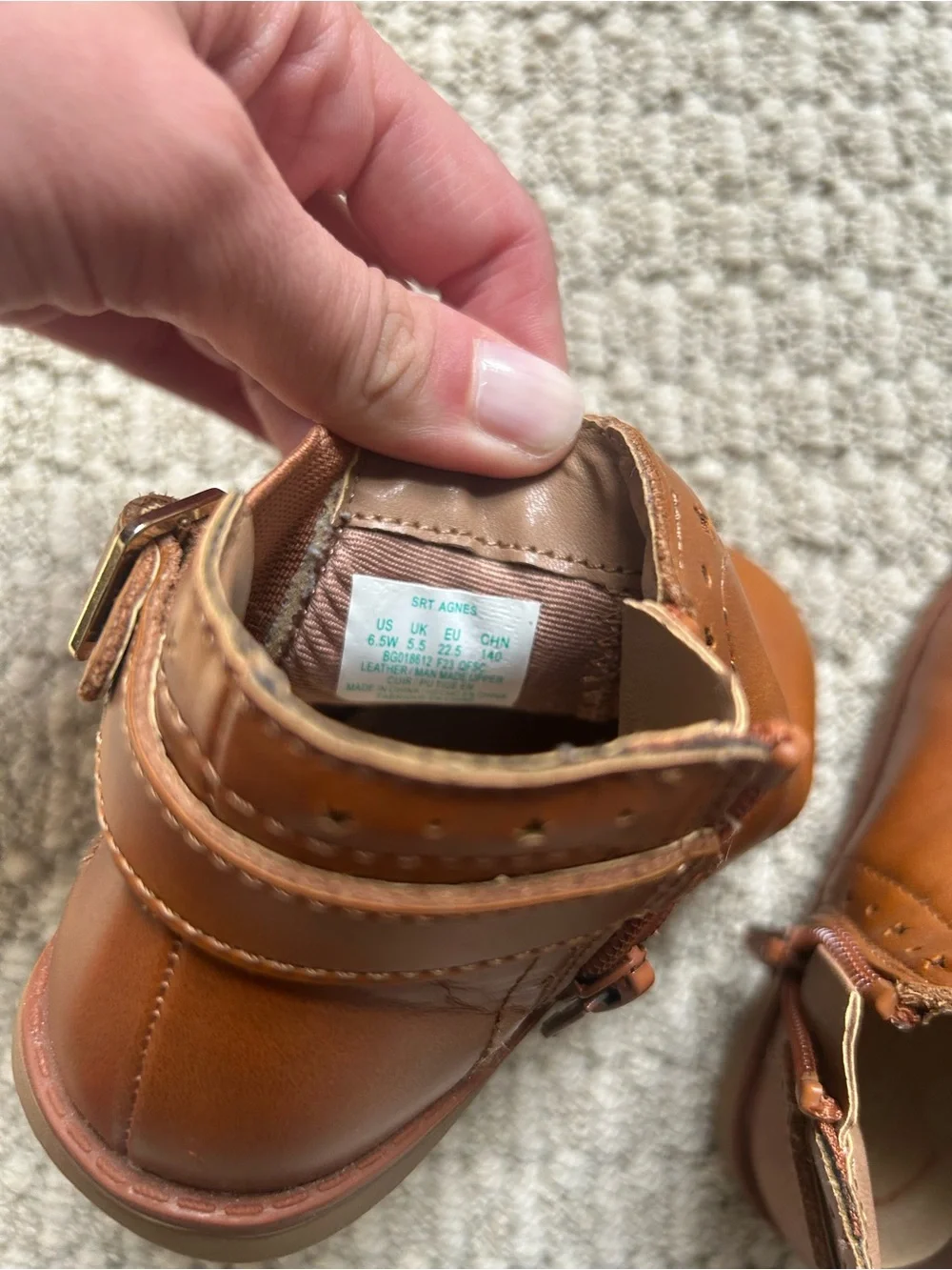 Stride Rite Toddler Boots Brown Size 6.5